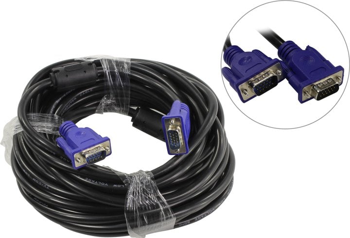 Кабель VGA TV-COM QCG120H-10м, 15M-15M, 10м