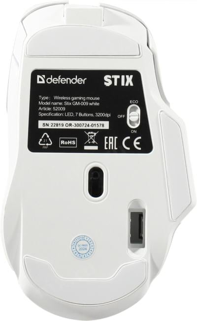 Defender Stix Wireless Gaming Mouse <GM-009> (RTL)  USB 7btn+Roll <52009>