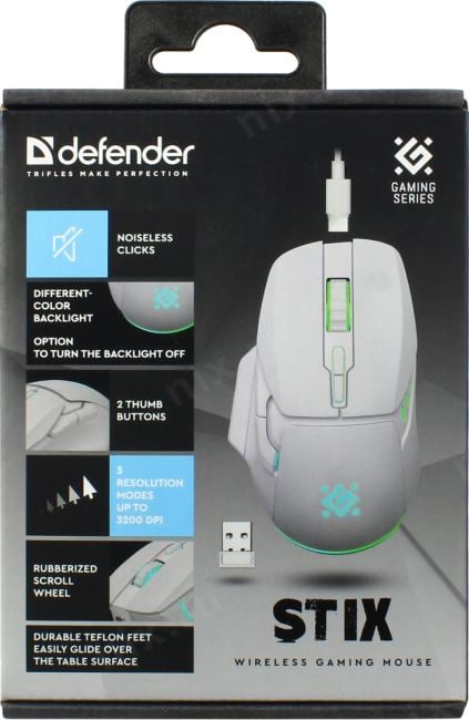 Defender Stix Wireless Gaming Mouse <GM-009> (RTL)  USB 7btn+Roll <52009>