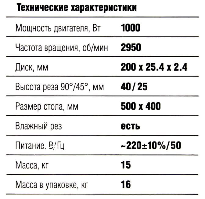 ЗУБР Мастер <ЭП-200-1000Н> Электроплиткорез (1000W, 2950 об/мин, D200 мм, d25.4 мм,  стол 500x400 мм)