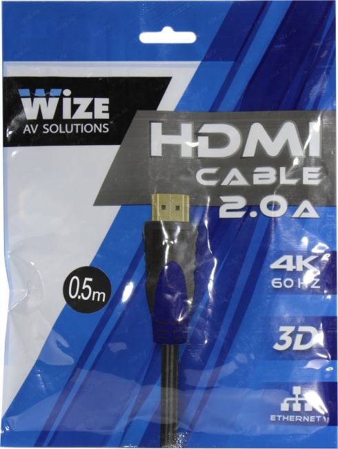 Wize <WAVC-HDMI-0.5M> Кабель HDMI to HDMI (19M -19M) 0.5м  ver2.0a  <135794>