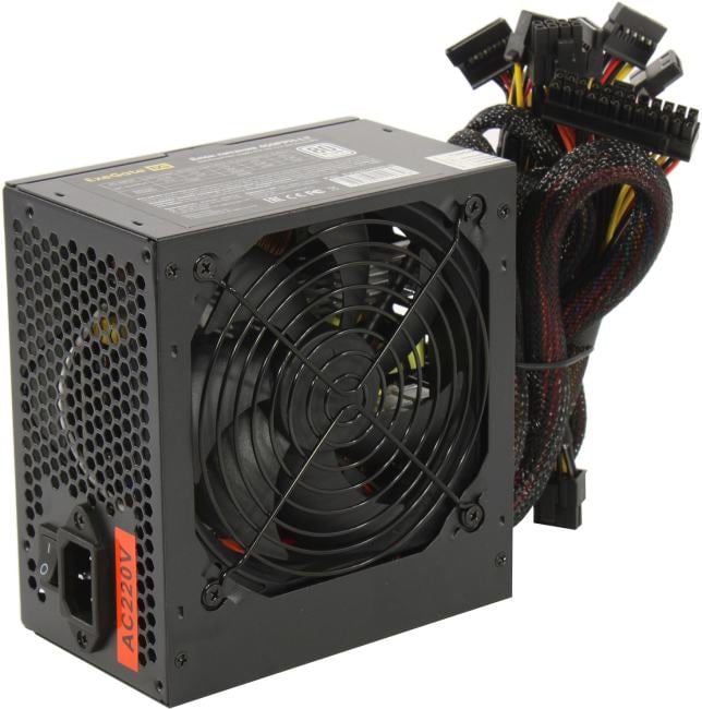 Exegate EX292150RUS-S Блок питания 450W ExeGate 80 PLUS® 450PPH-LT (ATX, APFC, КПД 82% (80 PLUS), 12cm fan, 24pin, (4+4)pin, PCIe, 5xSATA, 3xIDE, RTL, black, кабель 220V с защитой от выдергивания)