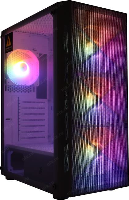 Miditower 1STPLAYER FIREBASE XP <XP-WH-4F1-W>  White  ATX  без БП
