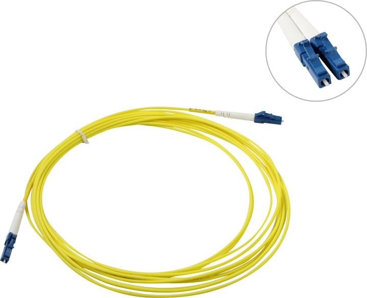 ExeGate <FC-S-9-LC-LC-5M-LSZH> Patch cord ВО, LC-LC, Simplex, LSZH, SM 9/125 5м  <  EX295141RUS>