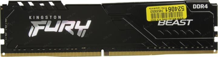 Kingston Fury Beast <KF436C17BBK2/16> DDR4 DIMM 16Gb KIT  2*8Gb <PC4-28800> CL17