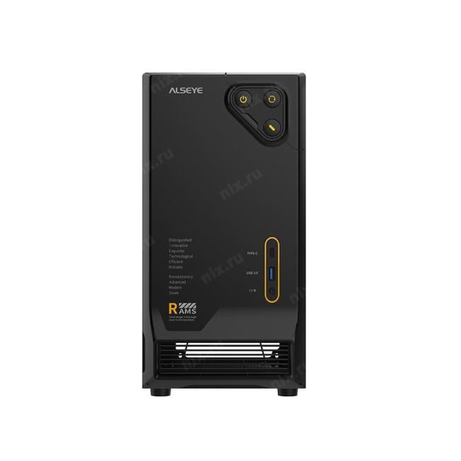 Minitower ALSEYE RAMS 1.0 Black <AS.07.0259>  MicroATX без БП