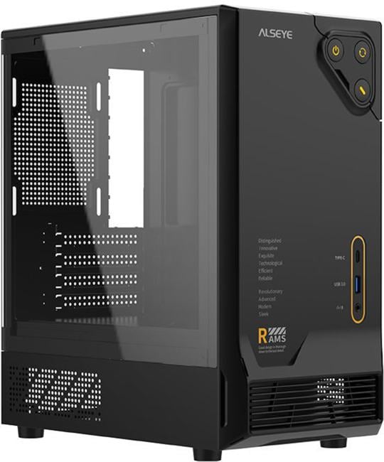 Minitower ALSEYE RAMS 1.0 Black <AS.07.0259>  MicroATX без БП