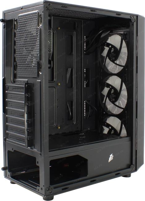 Корпус для ПК 1STPLAYER - FD3, 2х3.5", 2xUSB2.0, 1xUSB3.0, Midi Tower, без БП, цвет чёрный, FD3-BK-4F1