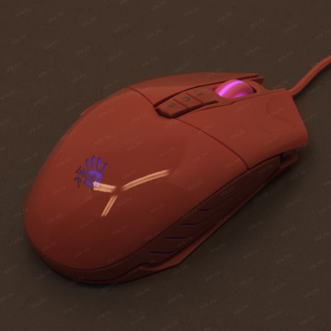Bloody Gaming Mouse <P91S Pink>  (RTL) USB 8btn+Roll