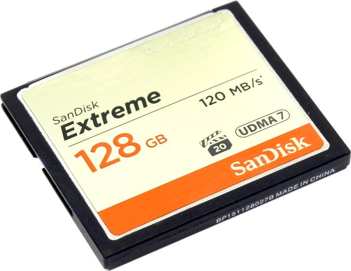 Карта памяти SanDisk SDCFXSB-128G-G46, CF, 128GB, 120MB/s read