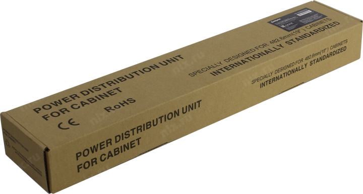 Exegate ServerPro PDU-19H809 Al-8C13-EU2.5 <EX280855RUS> Блок силовых розеток  19",  чёрный  1U, 8xIEC-320-C13