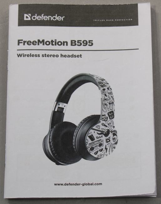 Наушники с микрофоном Defender FreeMotion B595 (Bluetooth  5.3, microSD) <63596>