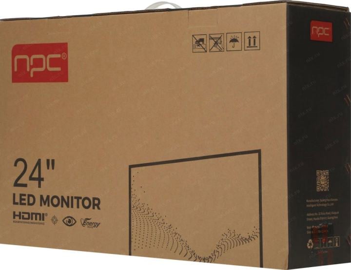 Монитор NPC 23.8" MF2412 черный IPS LED 1ms 16:9 HDMI M/M Cam матовая HAS Piv / 100Hz G-Sync FreeSync VGA  DP FHD USB