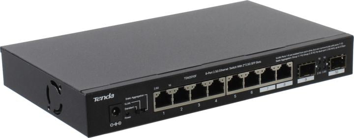 Коммутатор Tenda TEM2010F, 8×2.5GbE, 2×2.5G SFP, неуправляемый