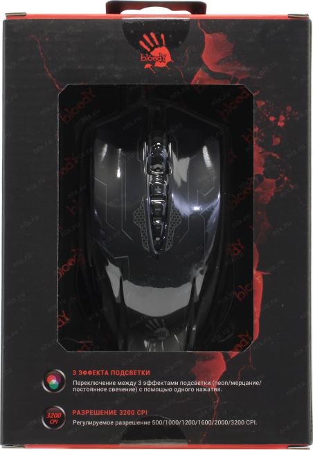 Bloody Gaming Mouse <Q51>  (RTL) USB 8btn+Roll