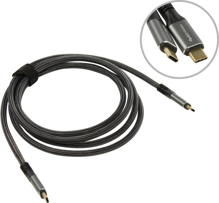 KS-is Кабель USB 3.1 Type-C - USB 3.1 Type-C KS-is (KS-563B-2) вилка-вилка, скорость передачи до 10 Гбит/с (поддержка PD 3.0, 4K/60Гц), длина - 2,0 метра