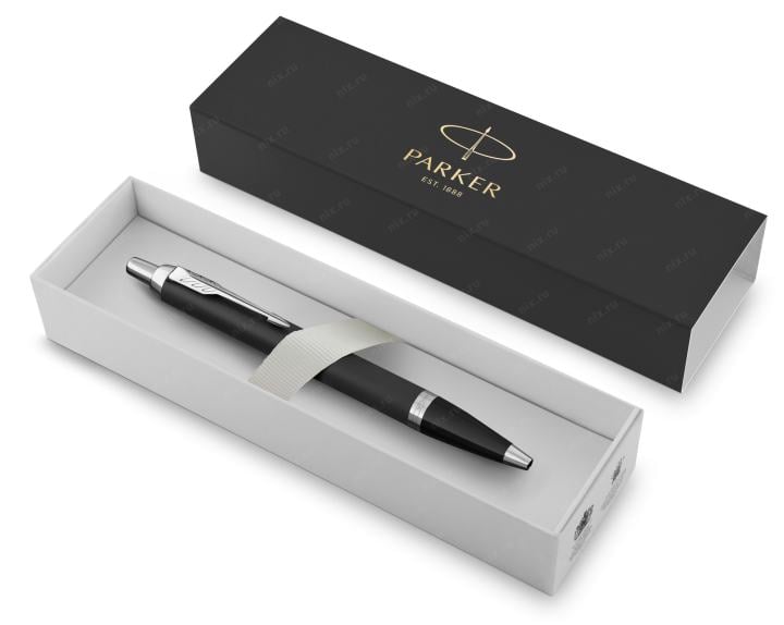 Ручка шариков. Parker IM Essential K319 (2143632) Matte Black CT  M синие подар.кор.