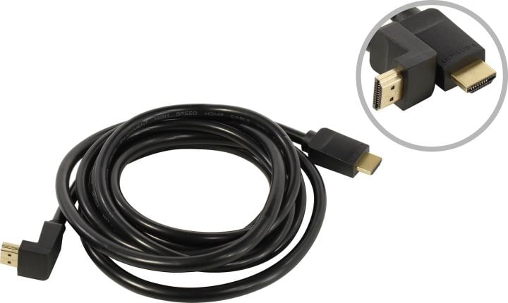 Кабель Vention HDMI High speed v2.0 with Ethernet 19M/19M угол 270 - 3 м