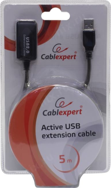 Cablexpert <UAE-01-5M> Кабель удлинительный активный USB 2.0  A-->A  5м