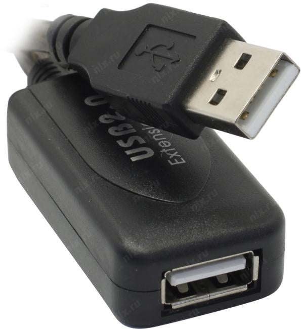 Cablexpert <UAE-01-5M> Кабель удлинительный активный USB 2.0  A-->A  5м