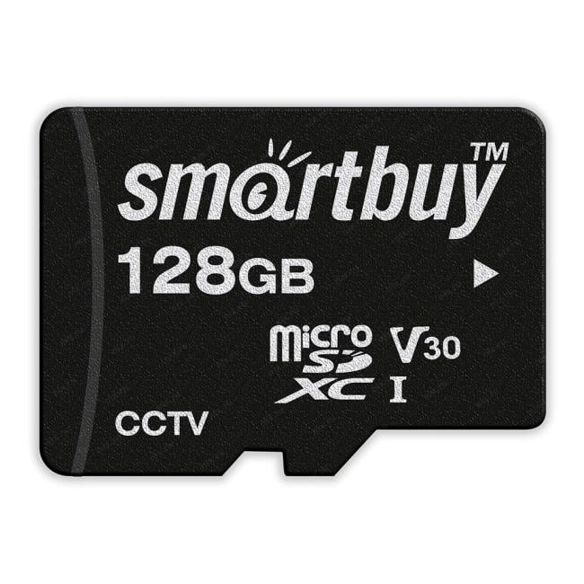 Карта памяти MicroSDXC_128 Gb SmartBuy для видеонаблюдения для регистр., экшн-камер/cl10 U3 V30 / SB128GBSDCCTV