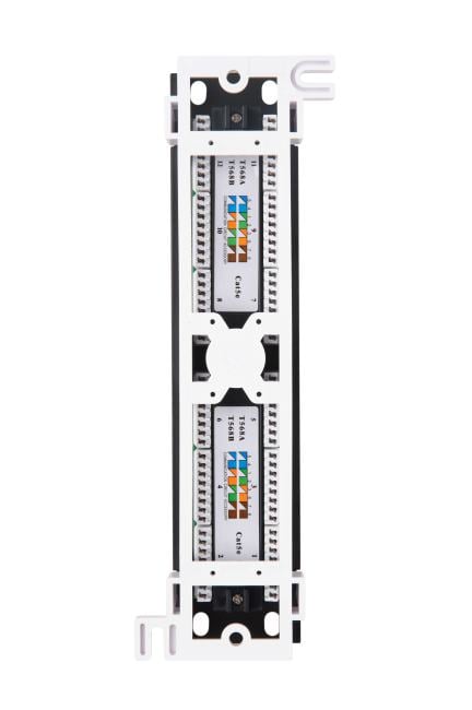 Патч-панель WRline WR-PL-12-C5E-WL-D, 12 портов RJ-45, cat.5e, настенная