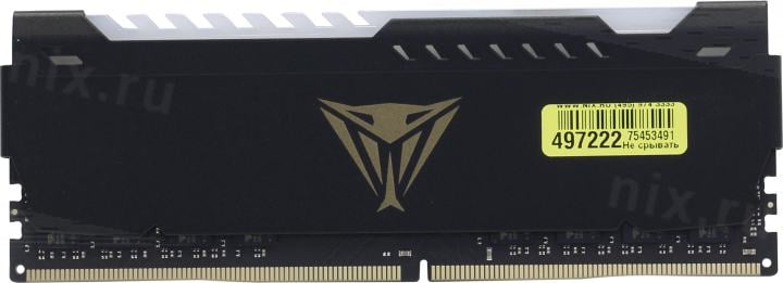 Patriot Viper Steel RGB <PVSR416G360C0K> DDR4 DIMM 16Gb  KIT  2*8Gb  <PC4-28800> CL20