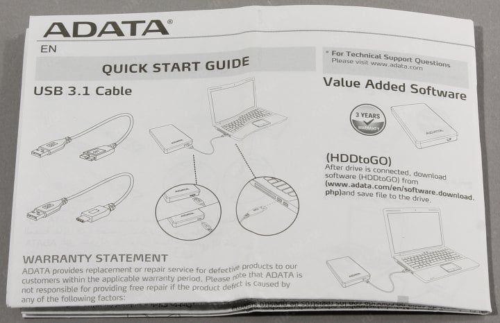 ADATA <AHD330-1TU31-CRD> Durable HD330 Red USB3.1 Portable 2.5" HDD 1Tb  EXT  (RTL)