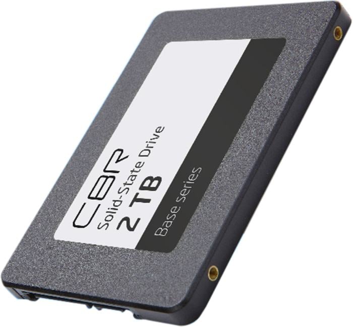CBR SSD-002TB-2.5-BS24b, Внутренний SSD-накопитель, серия "Base", 2TB, 2048 GB, 2.5", SATA III 6 Gbit/s, 3D TLC NAND, R/W speed up to 550/500 MB/s, TBW (TB) 1024, OEM