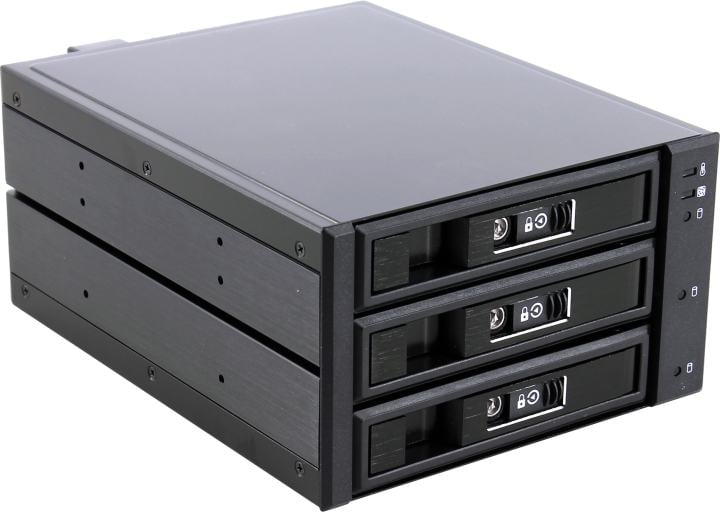 Корзина HDD Procase L3-203-SATA3-BK, 3xSATA/SAS, hot-swap, 2x5.25"