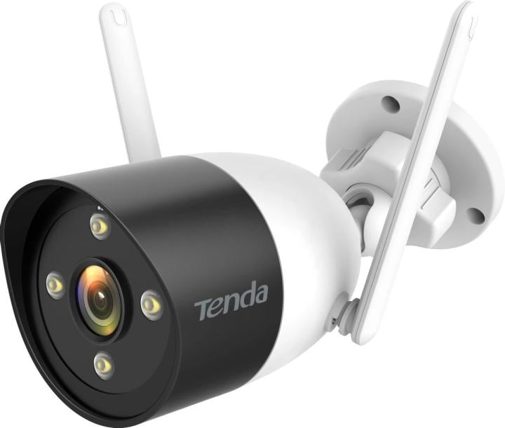 IP-камера Tenda CT6 Цилиндрическая уличная IP-камера, 2304x1296 20 кадр./сек, CMOS 3 Мп, Wi-Fi, ночная съемка, датчик движения, от -30° до 60° C, белый