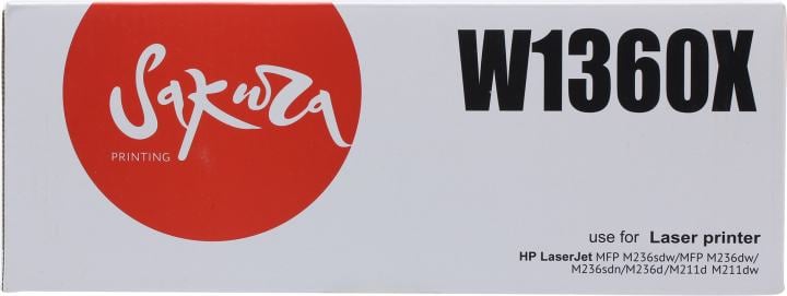 Картридж SAKURA W1360X Black для HP  LJ MFP M236/M211