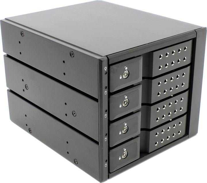 Корзина HDD Procase T3-304-SATA3-BK, 4xSATA3/SAS, hot-swap, 1U