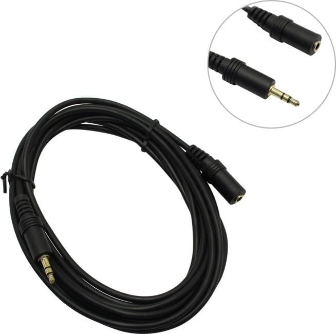 Кабель аудио удлинительный Exegate EX205309RUS, Jack 3.5 mm M - Jack 3.5 mm F, 3.0 м, позолоченные разъемы