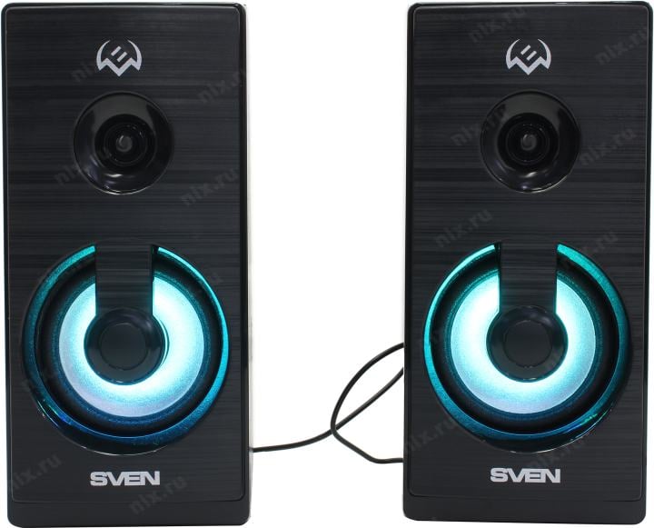 Колонки SVEN SPS-512 Black (2x3W, дерево, питание  от  USB)