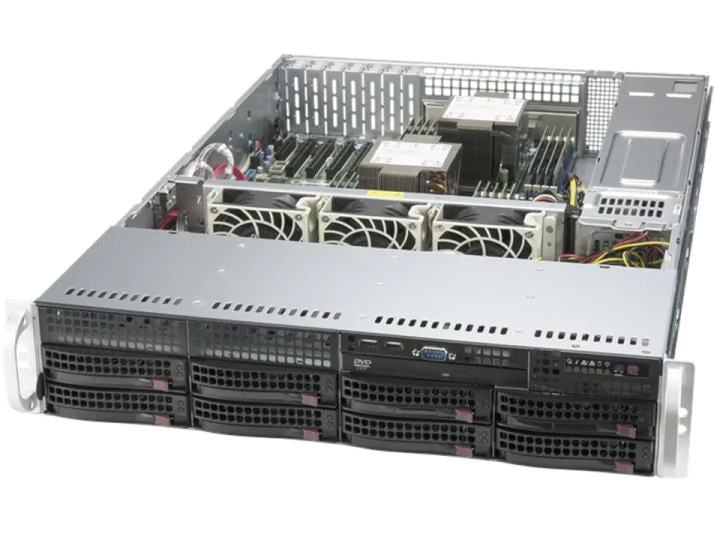 SuperMicro 2U SYS-620P-TR (LGA4189, C621A, 4xPCI-E, SVGA, SATARAID, 8xHS SATA, 2xGbLAN,  18DDR4 1200W HS)
