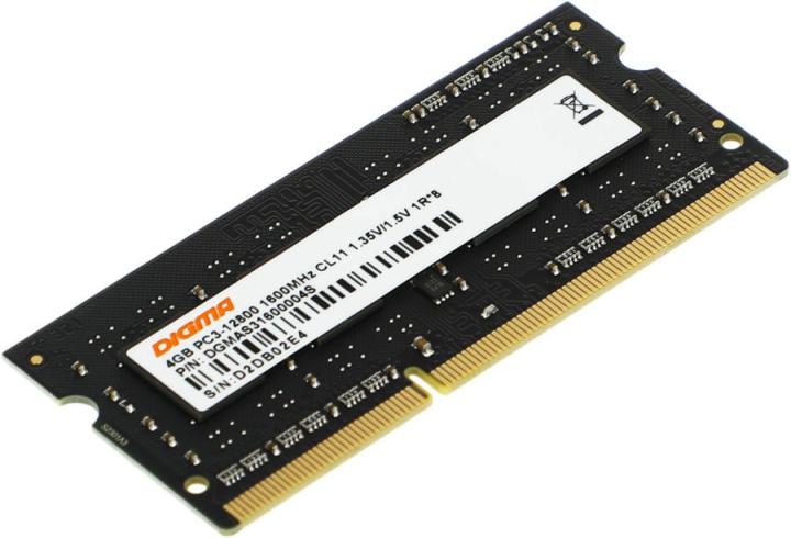 Digma <DGMAS31600004S> DDR3 SODIMM 4Gb <PC3-12800> CL11  (for  NoteBook)
