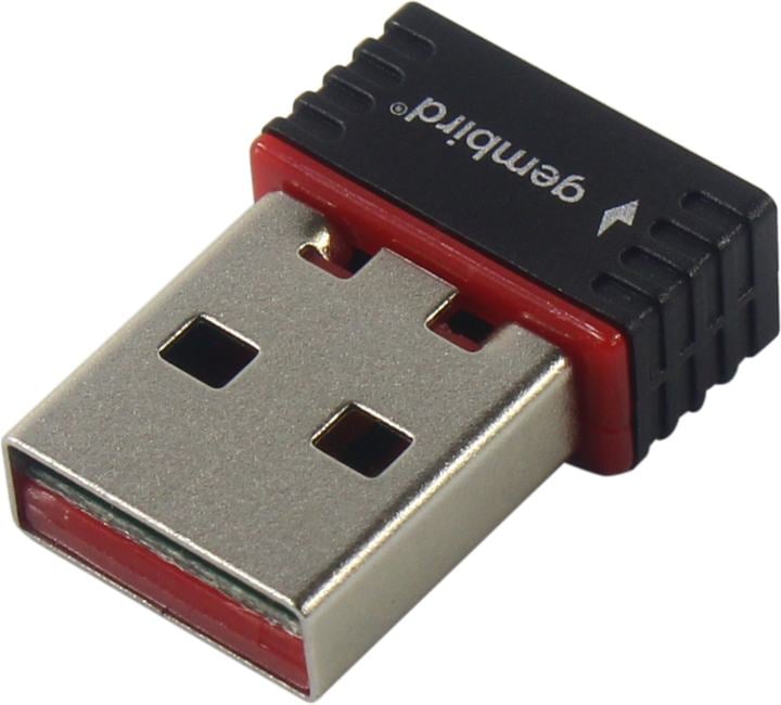 <091773> Сетевая карта USB2.0 Gembird WNP-UA-007 802.11b/g/n, 2.4Ггц, 150Мбит, 20 дБм, черный [WNP-UA-007]