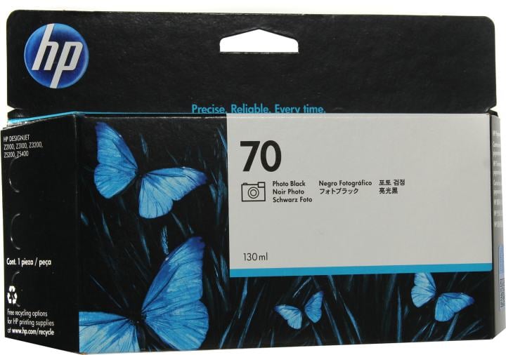 Картридж HP 70 Photo Black для Designjet Z2100/Z3100/Z3200/Z5200/Z5400ps Photo Printers 130-ml ( C9449A )