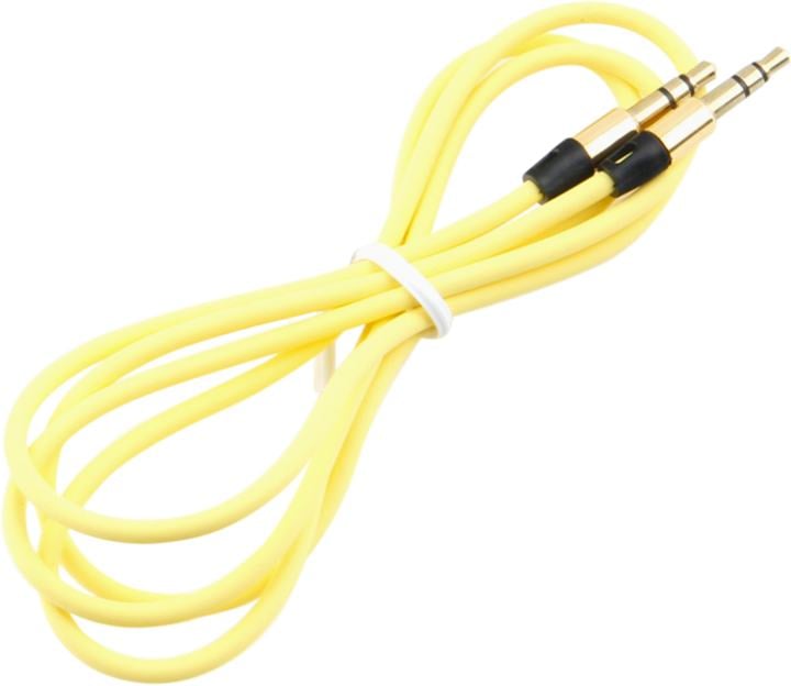 <086272> Кабель аудио-видео 3.5Jack (m) < - > 3.5Jack (m) 1.0м, Cablexpert, блистер, желтый [CCAB-01-35MM-1MY]