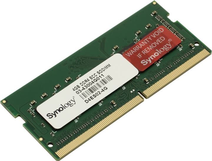 Модуль памяти Synology D4ES02-4G, DDR4, 4ГБ, ECC Unbuffered SODIMM