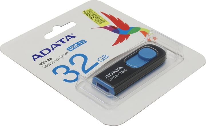 ADATA DashDrive UV128 <AUV128-32G-RBE>  USB3.0  Flash  Drive 32Gb