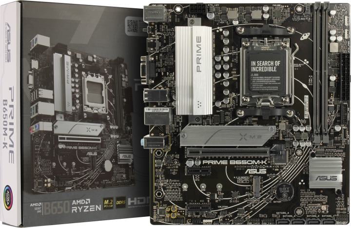 ASUS PRIME B650M-K (RTL) AM5 <B650> PCI-E Dsub+HDMI 2.5GbLAN  SATA MicroATX 2DDR5