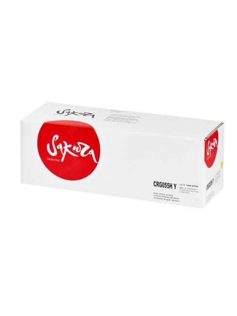 SACRG055HY Картридж SAKURA CRG055HY для Canon i-SENSYS LBP663, LBP664, MF742, MF744,  MF746, желтый, 5900к.