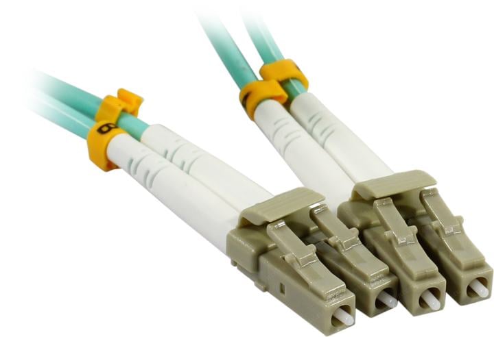 Патч-корд оптический Cabeus FOP-50-LC-LC-2m, Duplex LC/LC, OM3, 2м