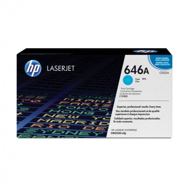Картридж HP CF031A (№646A) Cyan для для HP LaserJet  Enterprise  CM4540mfp