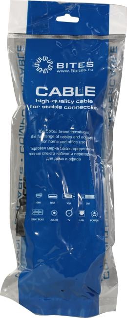 5bites <PC107-50A> Кабель UPS -> устройство  220V  (IEC-320-C13-->  IEC-320-C14) 5м
