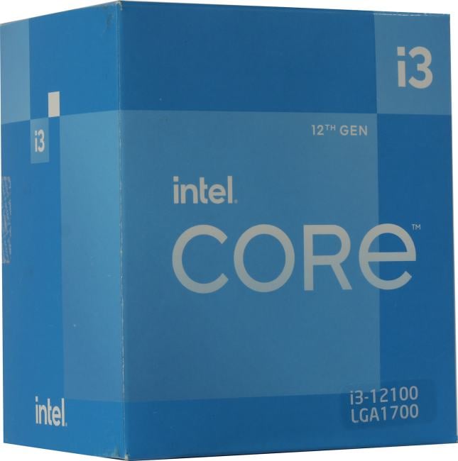 CPU Intel Core i3-12100 Alder Lake OEM {3.3 ГГц/ 4.3 ГГц в режиме Turbo, 12MB, Intel UHD Graphics 730, LGA1700}
