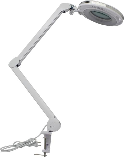 Rexant 31-0531 Лупа на струбцине  , круглая, 3D, с подсветкой 60 LED, сенсорный регулятор яркости, белая