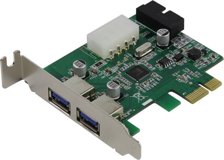 Контроллер USB ORIENT VA-3U2219PELP, PCI-Ex1 USB 3.0 2ext/2int